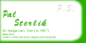 pal sterlik business card